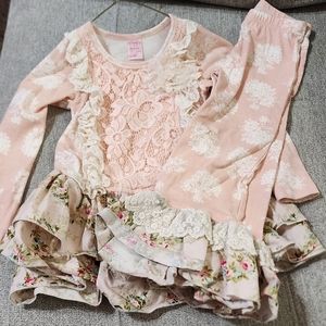 Giggle moon ruffled outfit 4t